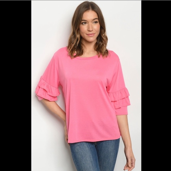 💕🎉🌸 Terrific Ruffled Sleeve Top 🌸🎉💕 - Picture 2 of 7